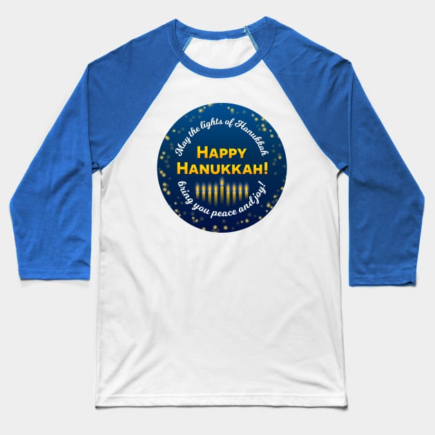 Happy Hanukkah greeting Baseball T-Shirt by Slanapotam